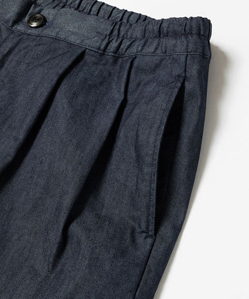 MR.OLIVE / COOLMAX STRETCH DENIM / 2TACK TAPERED EASY PANTS ミスターオリーブ/クールマックスストレッチデニム/2タックテーパードイージーパンツ